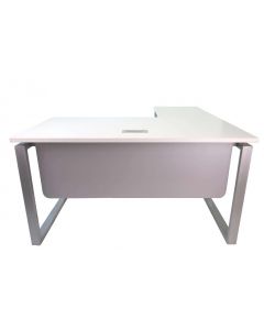 Carre 5114L White Modern Workstation without Drawer