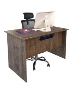 Mahmayi MP1 120x60 Writing Table without drawer - Brown with Cable Management and Mouse Pad