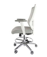 Isu 95550 High Back Ergonomic Mesh Chair White With Draft Kit