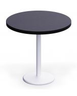 Mahmayi 500E Black Pantry Table with white round base - 80cm