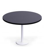Mahmayi 500E Black Pantry Table with white round base - 120cm