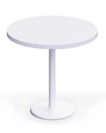 Mahmayi 500E White Pantry Table with Mel board and round base - 80cm