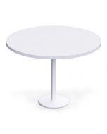 Mahmayi 500E White Pantry Table with Mel board and round base - 120cm