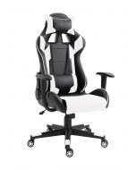 Racer C599 Gaming Chair White With PU Leatherette & Seat adjustable height
