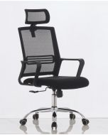 Sleekline 690033 Office Mesh Chair with Headrest Task Chair - Black