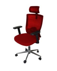 SleekLine T01B Medium Back Ergonomic Office Mesh Chair - Red
