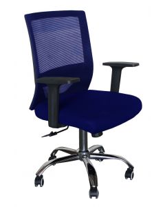 Mahmayi TJ HY-902 Medium Back Mesh Office chair with Lumbar Support Blue