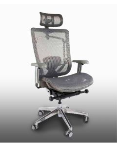 Ergonomic High Back Mesh Chair, High Back Executive Office Chairs With Height-adjustable Caster wheels Feature - Grey