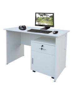 Mahmayi MP1 100x60 Writing Table With Drawers - White