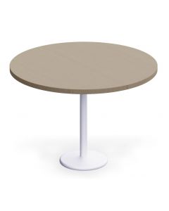 Rodo 500E Linen Round Table with white round base - 120cm