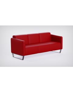 Mahmayi 2850 Three Seater PU Sofa - Red