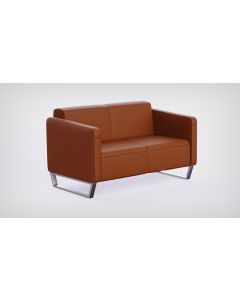 Mahmayi 2850 Double Seater PU Sofa - Chocolate Brown