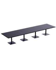 Ristoran 500X500E-480 16 seater Square Base Cafe-Dining-Meeting Table Black