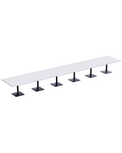 Ristoran 500X500E-720 24 seater Square Base Cafe-Dining-Meeting Table White