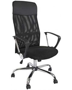 Sarah 4D High Back Chair Black Mesh Without Draft Kit