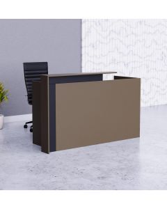 Zelda 26R001 Modern Reception Desk - Truffle Brown
