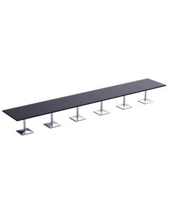 Ristoran 500PE-720 24 Seater Square Modular Pantry Table Black