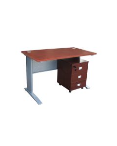 Mahmayi Modernistic 1210 Office Desk With Drawers For Multi-Pupose Uses in Conference Room, Meeting Room, Office- (Apple Cherry)