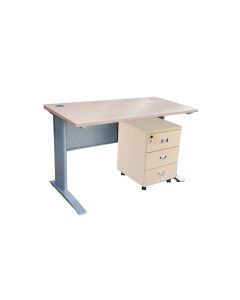 Mahmayi Stazion Newly Crafted 1210 Office Desk With Mobile Drawers For Multi-Pupose Uses in Conference Room, Meeting Room, Office- (Oak)