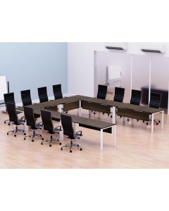 Figura 72-14 12 Seater Dark Walnut U-Shaped Conference-Meeting Table