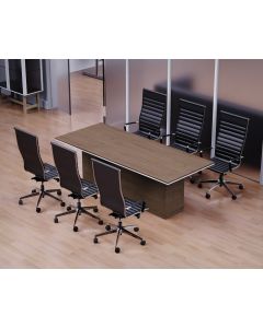 Mahmayi Simplistic Conference Table for Office, Office Meeting Table, Conference Room Table (Truffle Davos Oak, 240)