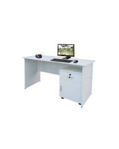 Mahmayi MP1 140x80 Writing Table With Drawers - White