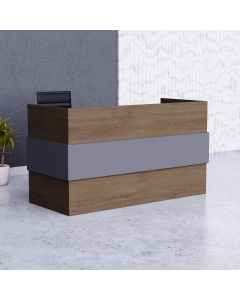 Mahmayi Truffle Davos Oak-Dust Grey RD-1 Reception Desk 180 cm