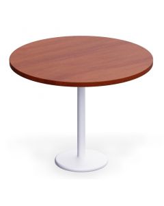 Rodo 500E Apple Cherry Round Table with white round base - 100cm