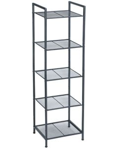 Mahmayi 5-Tier Steel Storage Rack for Kitchen, Bathroom And Living Room - Black