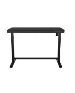 Mahmayi All-in-One Height Adjustable Standing Desk with USB Charging and Wooden Top - Black