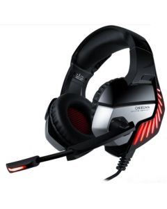 Mahmayi AM K5 Pro Noise Cancelling Gaming Headphone With Microphone - Red & Black