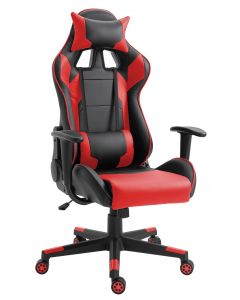 Racer C599 Gaming Chair Red With PU Leatherette & Seat adjustable height