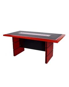 Zelda N31E-18 Veneer Conference Table Red Mahogany